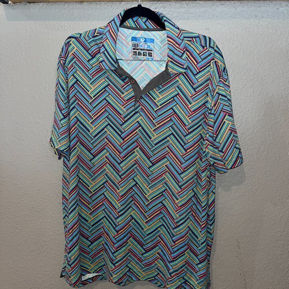 IBKUL Function + Elegance Golf Tennis Pickleball Polo Shirt - EUC - Men's XL